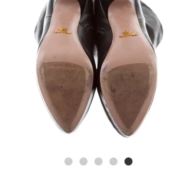 Prada thigh high lamb skin boots - Picture 5 of 6